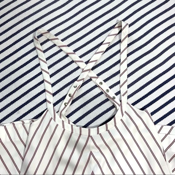 Maje Rabano Striped Suspender Midi Dress Small - Picture 13 of 13